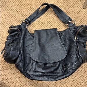 Anna Corinna Black Leather Handbag